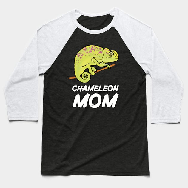 Chameleon Mom for Chameleon Lovers Baseball T-Shirt by Mochi Merch